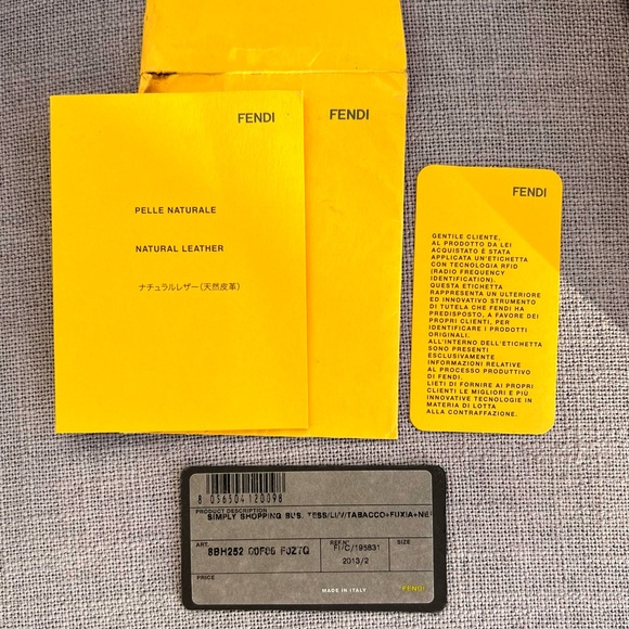 FENDI Fuchsia And Tobacco Pequin Stripe Canvas Bag - Picture 15 of 15